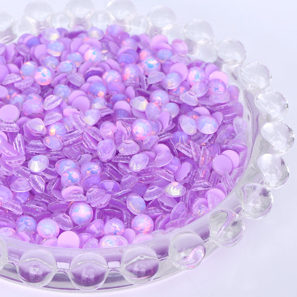 Mocha Opal Lt Purple Glass Flat Back Rhinestones WholesaleRhinestone
