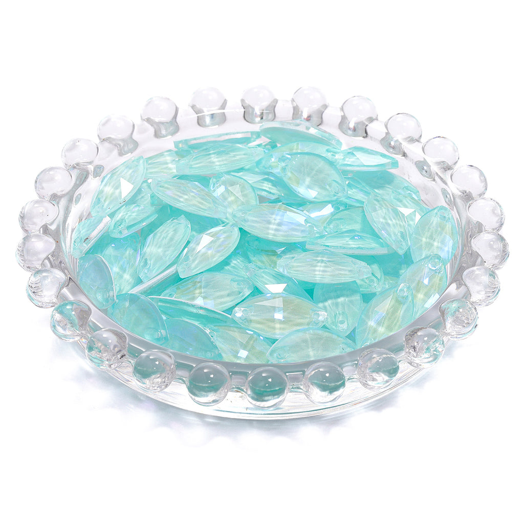Electric Neon Light Azore Navette Shape High Quality Glass Sew-on Rhinestones WholesaleRhinestone