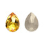 Light Topaz Pear Shape High Quality Glass Pointed Back Fancy Rhinestones WholesaleRhinestone