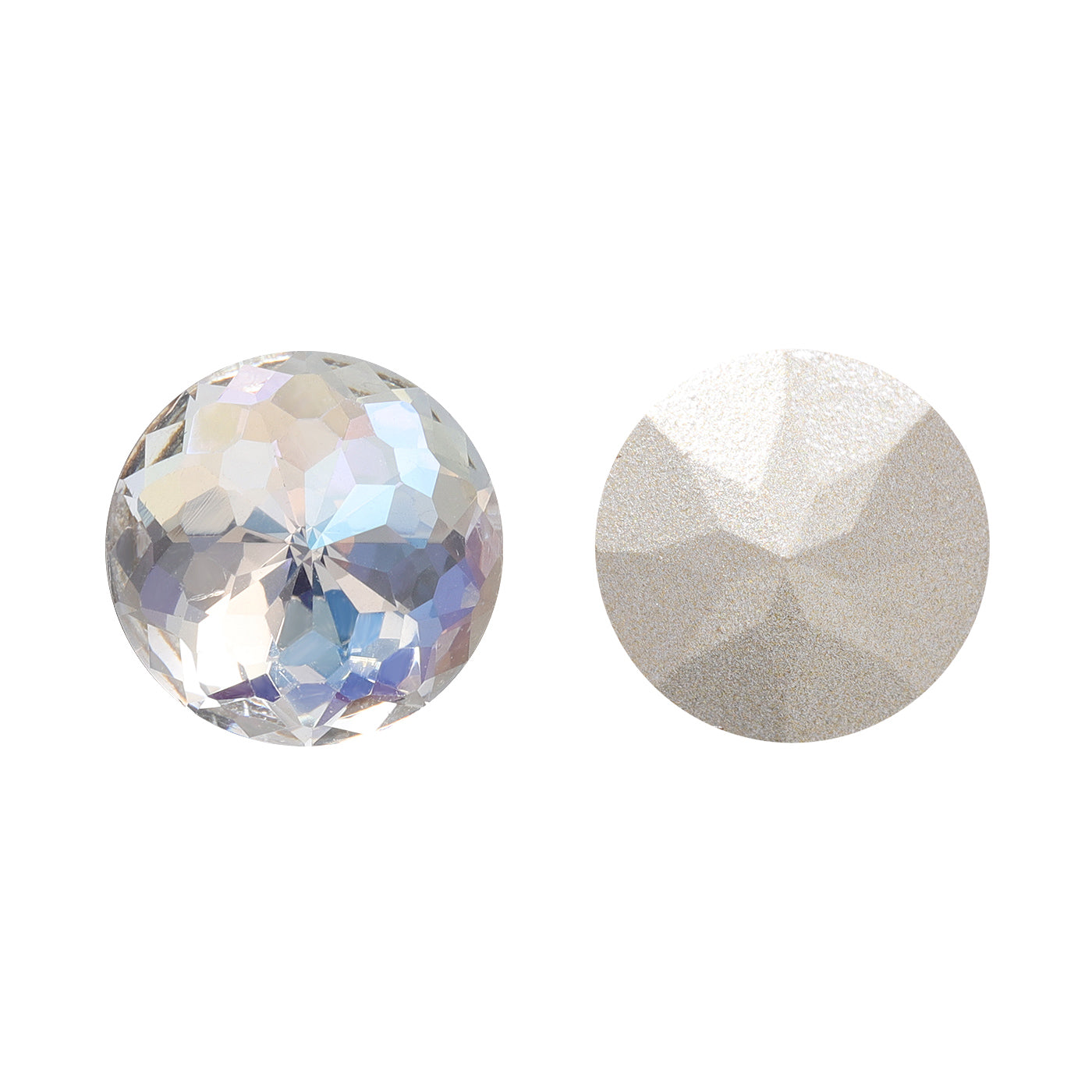 Moonlight Dome Round Shape High Quality Glass Pointed Back Fancy Rhinestones WholesaleRhinestone