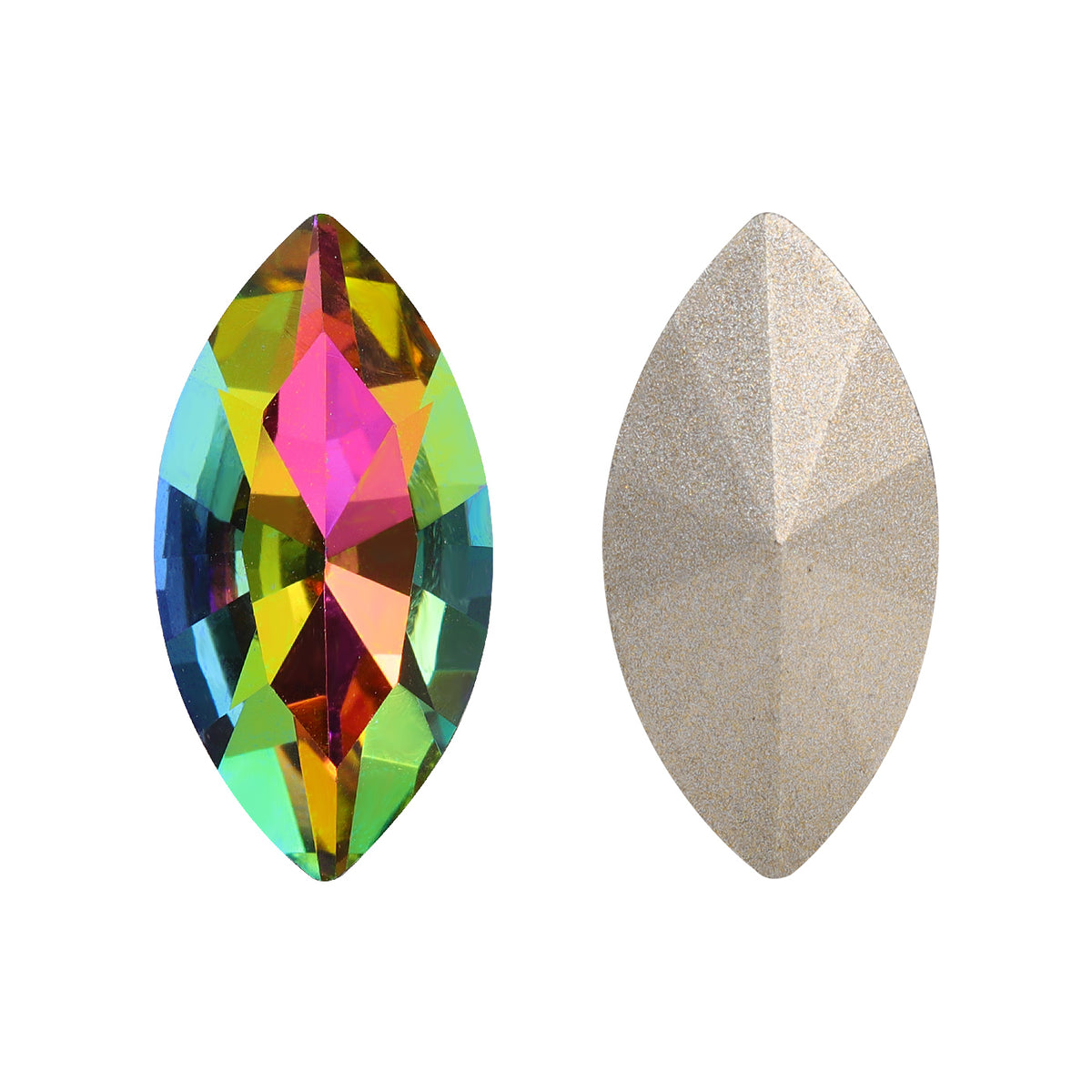 Vitrail Medium Navette Shape High Quality Glass Pointed Back Fancy Rhinestones WholesaleRhinestone メイン画像