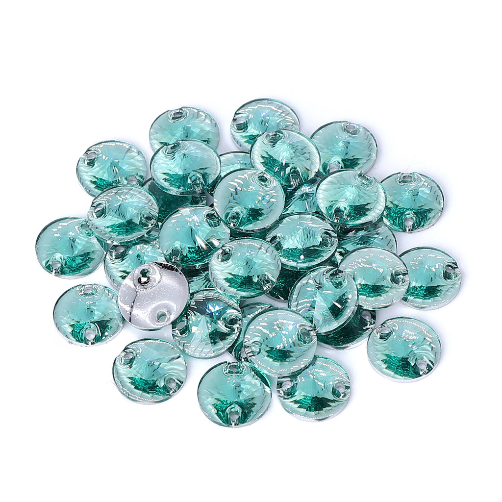 Rivoli Aquamarine Resin Sew-on Rhinestones For Dance Costume WholesaleRhinestone