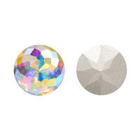 Crystal AB Dome Round Shape High Quality Glass Pointed Back Fancy Rhinestones WholesaleRhinestone