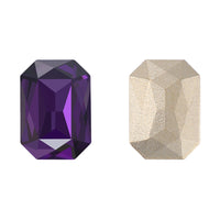 Amethyst Thin Octagon Shape High Quality Glass Pointed Back Fancy Rhinestones