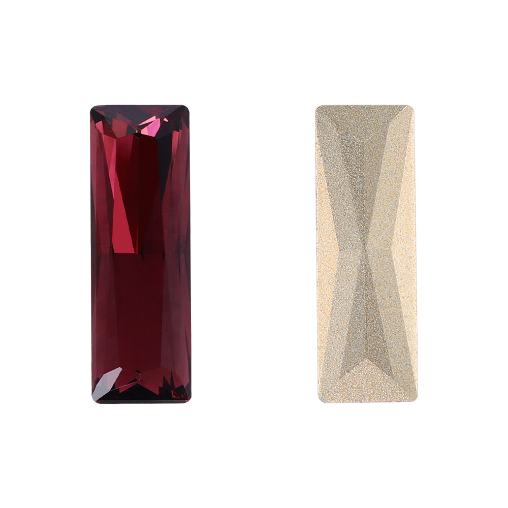 Burgundy Princess Baguette Shape High Quality Glass Pointed Back Fancy Rhinestones WholesaleRhinestone Main image