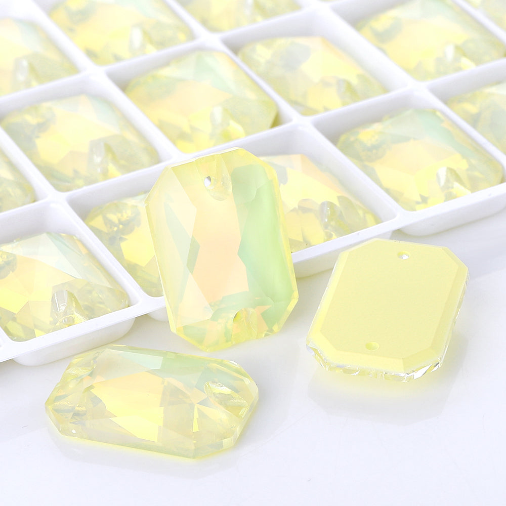 Jonquil AM Octagon Shape High Quality Glass Sew-on Rhinestones WholesaleRhinestone
