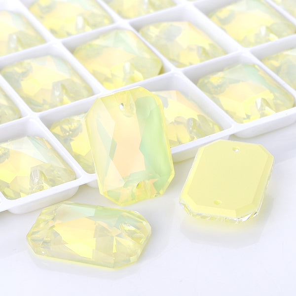 Jonquil AM Octagon Shape High Quality Glass Sew-on Rhinestones WholesaleRhinestone