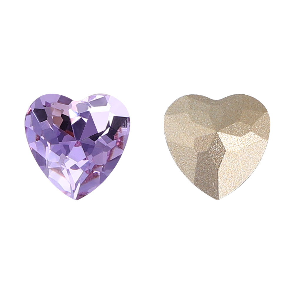Violet Heart Shape High Quality Glass Pointed Back Fancy Rhinestones Main image