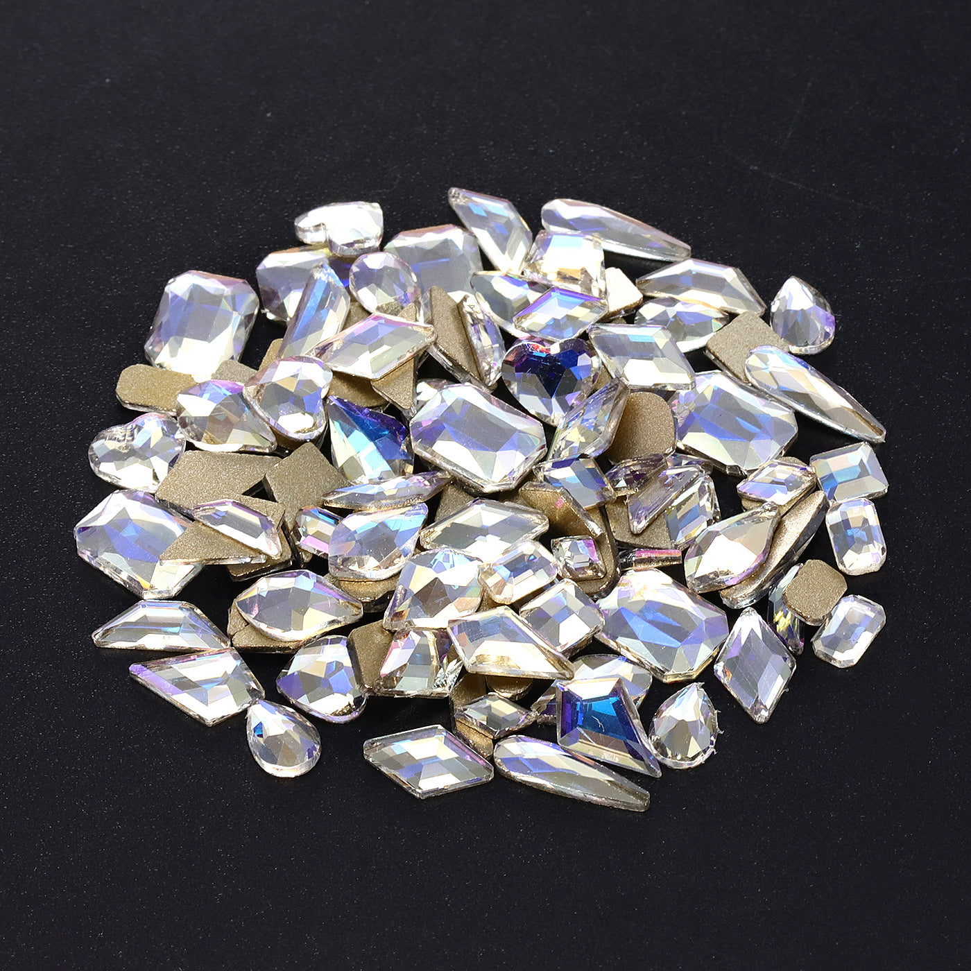 Mixed Shapes Blue Moonlight Flat Back Fancy Rhinestones For Nail Art WholesaleRhinestone