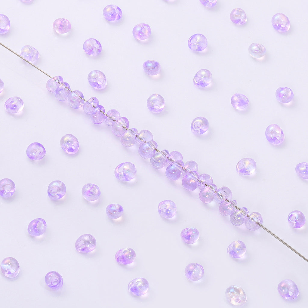 Various Colors Transparent AB Drop Shape Glass Seed Beads WholesaleRhinestone