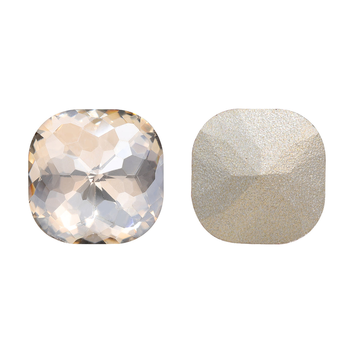 Satin Dome Cushion Square Shape High Quality Glass Pointed Back Fancy Rhinestones
