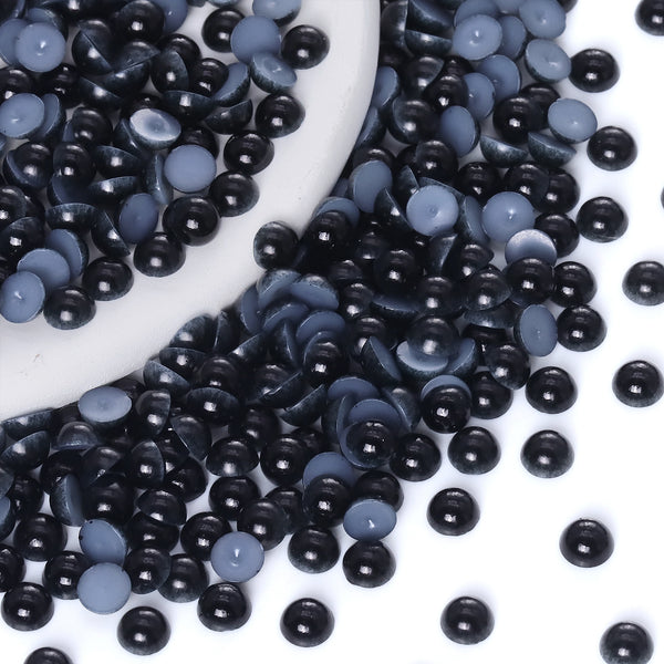 Pearas de espalda plana de resina blanca múltiples tamaños