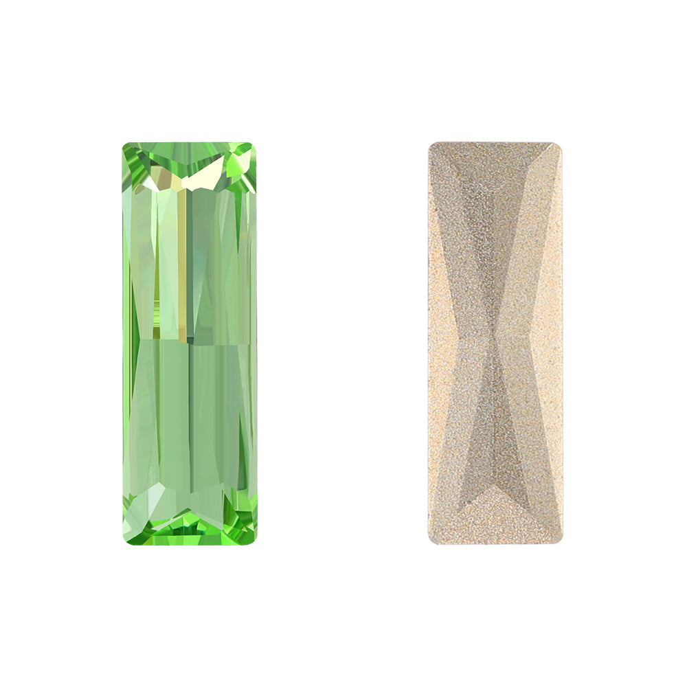 Peridot Princess Baguette Shape High Quality Glass Pointed Back Fancy Rhinestones WholesaleRhinestone メイン画像