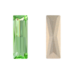 Peridot Princess Baguette Shape High Quality Glass Pointed Back Fancy Rhinestones