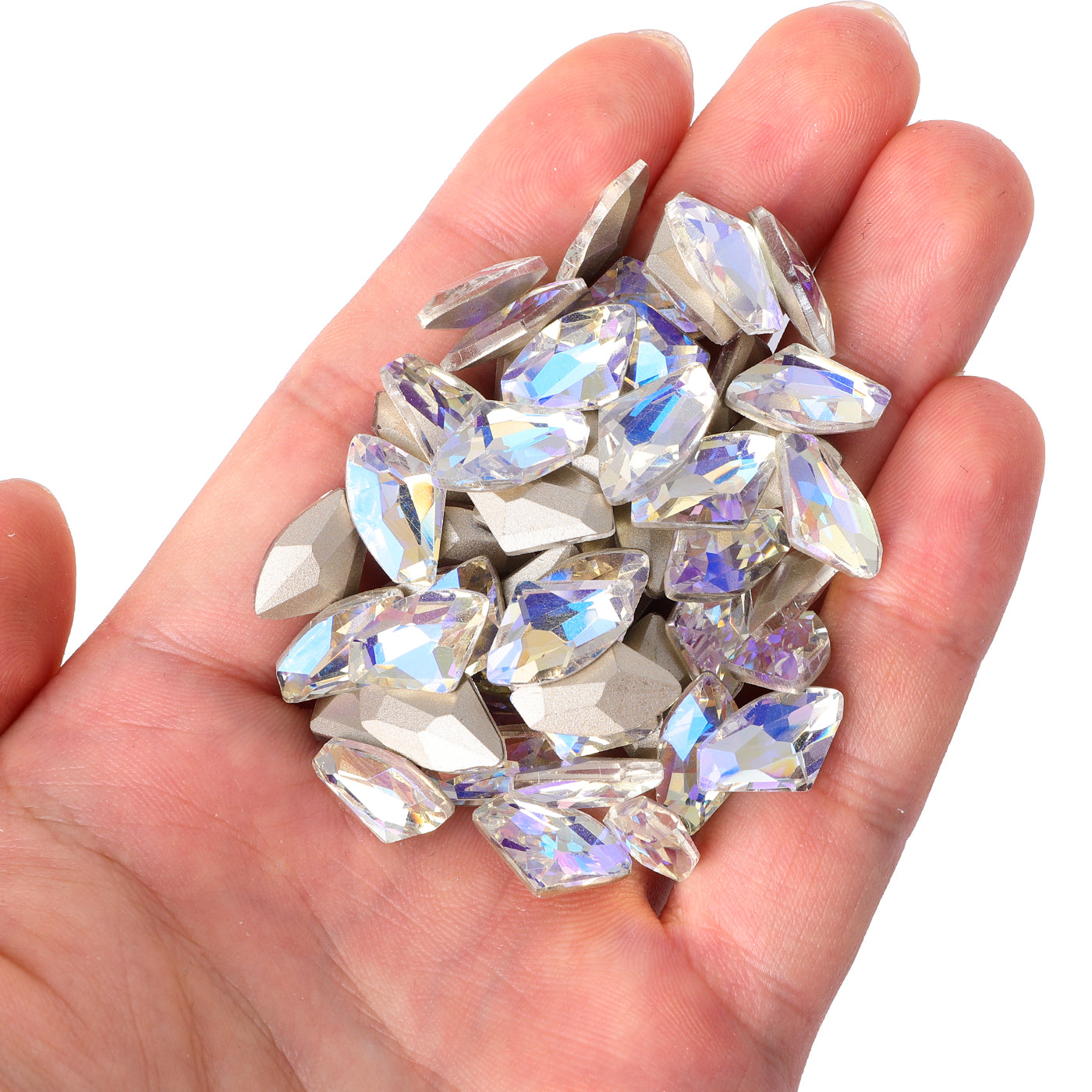 Mune de forme galactique Galactique Verre en arrière Point Rimnestones de fantaisie