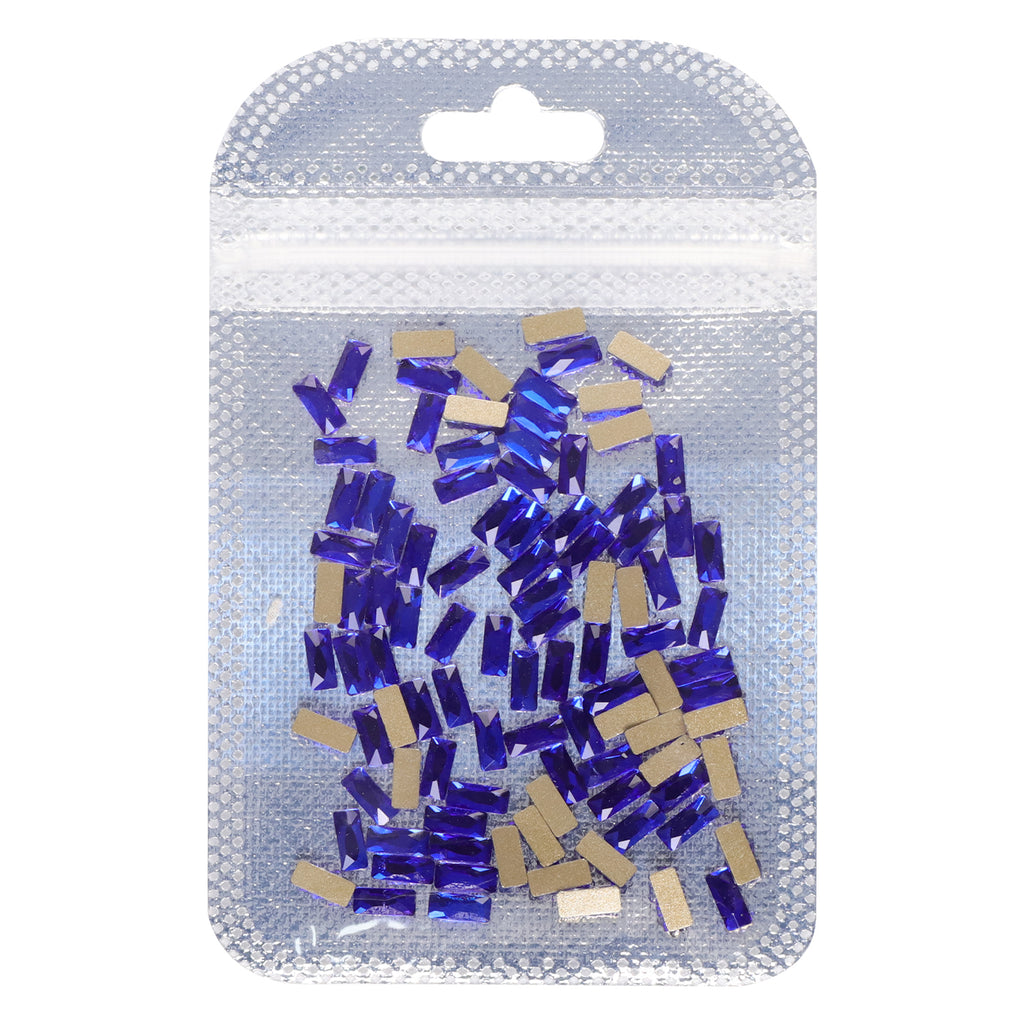 Rectangle Shape Sapphire Flat Back Fancy Rhinestones WholesaleRhinestone