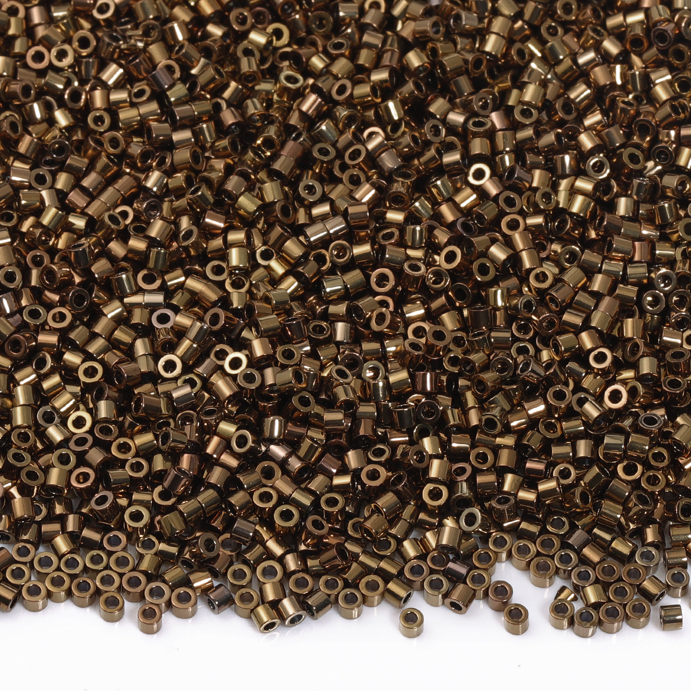Metallic Dark Gold Luster Color Hight Quality Glass Cylinder Seed Beads 1.6 MM Size JS3004 Главное изображение товара