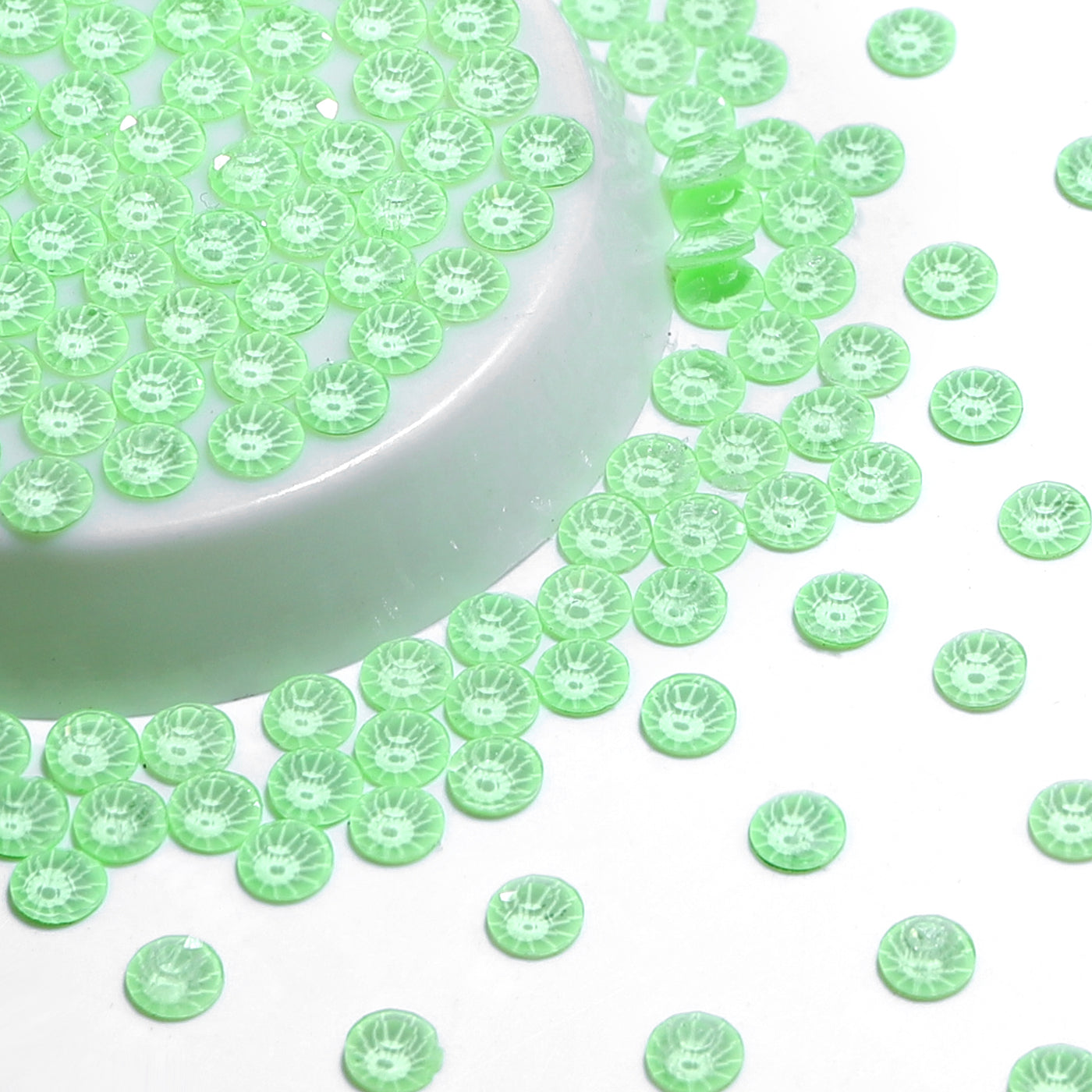 Neon Mint Mambo Glass FlatBack Neon Rhinestones Secondary image