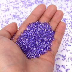 Transparent Silver-lined Purple Color Hight Quality Glass Cylinder Seed Beads 1.6 MM Size GY2009