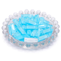 Electric Neon Aquamarine Cosmic Baguette Shape High Quality Glass Sew-on Rhinestones