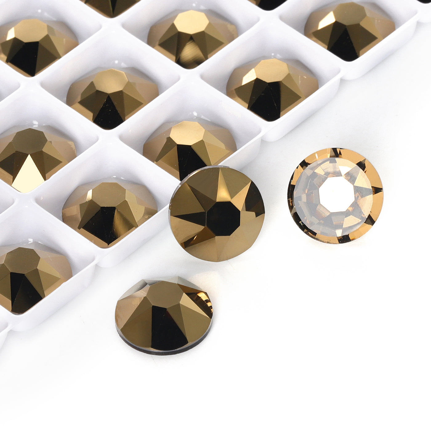 Dorado XIRIUS Round Shape High Quality Glass Beveled Flat Back Rhinestones WholesaleRhinestone