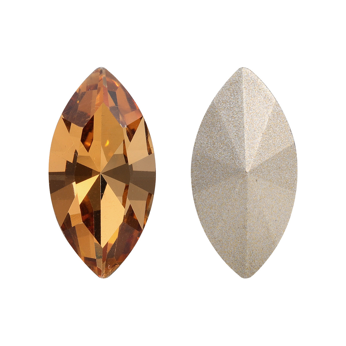 Light Smoked Topaz Navette Shape High Quality Glass Pointed Back Fancy Rhinestones WholesaleRhinestone メイン画像
