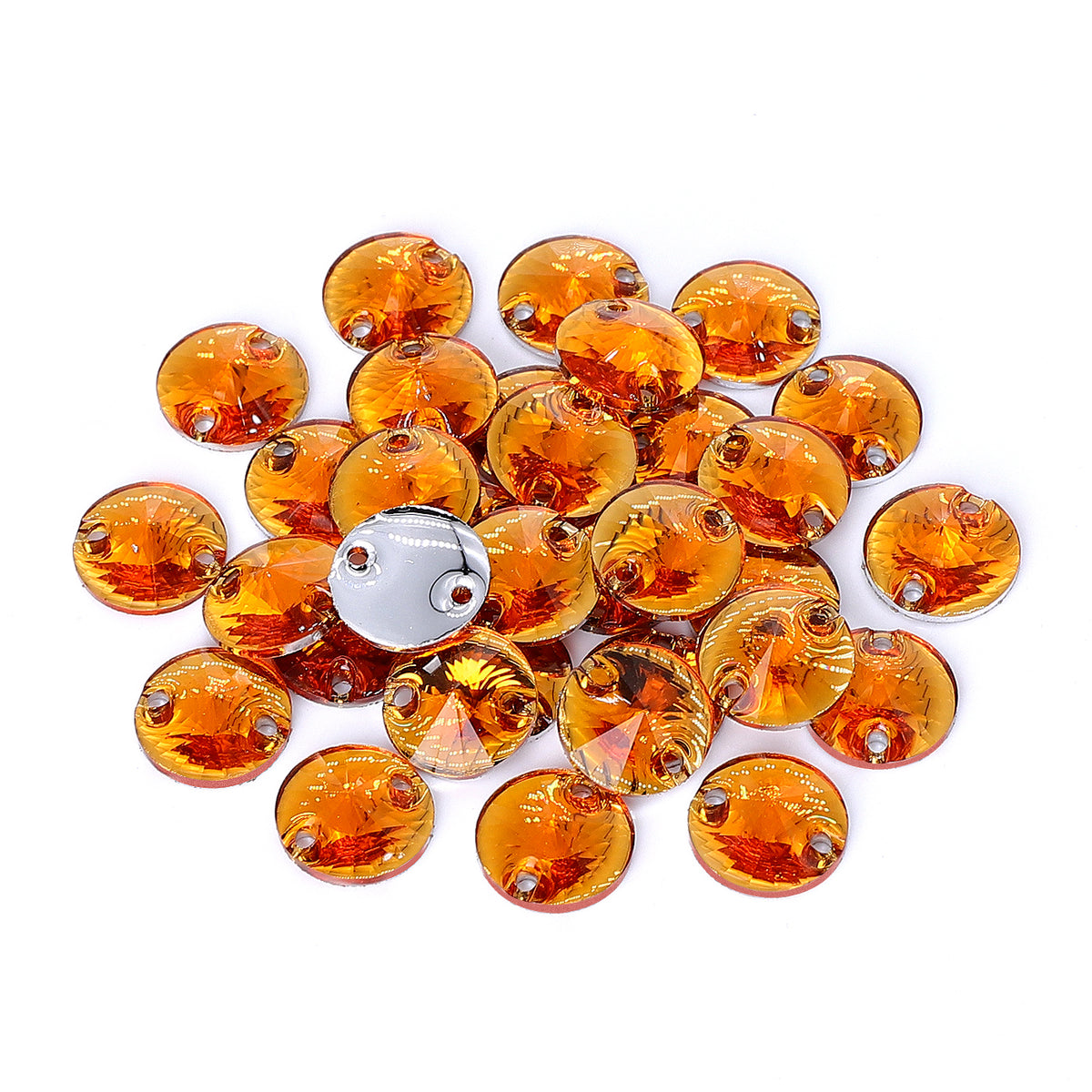 Rivoli Orange Resin Sew-on Rhinestones For Dance Costume WholesaleRhinestone