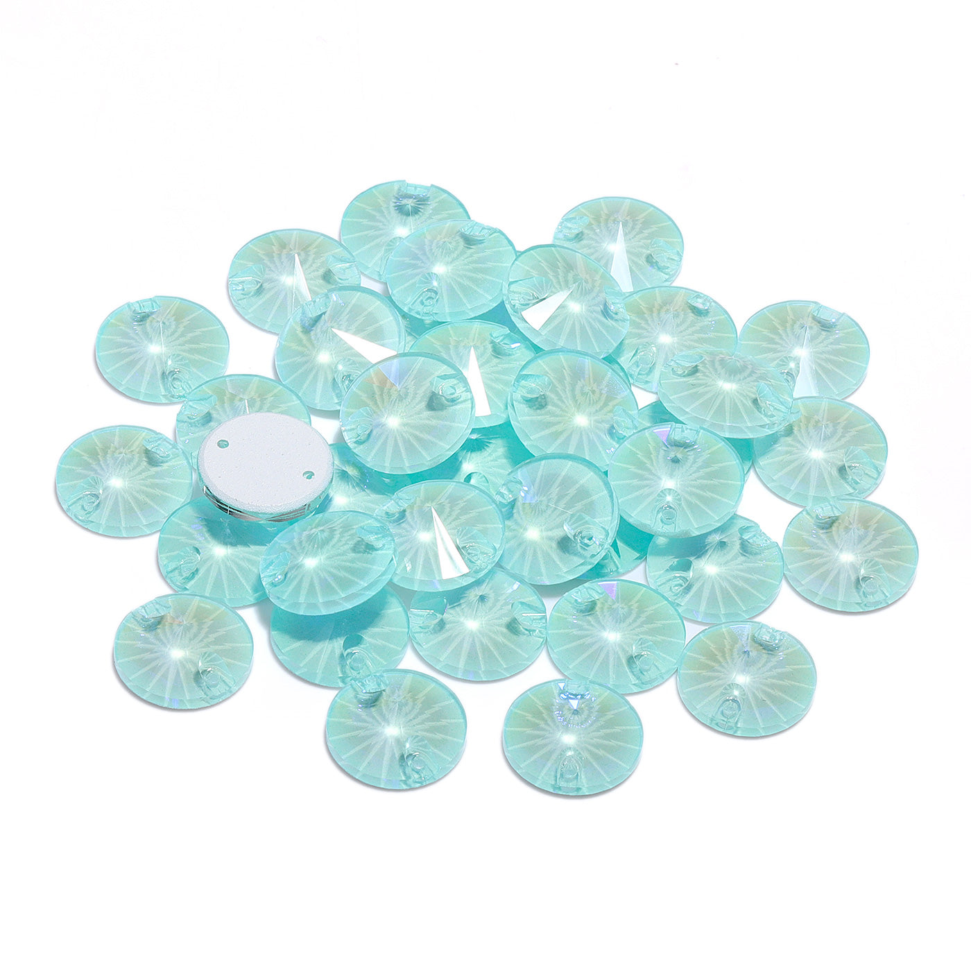 Electric Neon Light Azore Rivoli Shape High Quality Glass Sew-on Rhinestones Secondary image