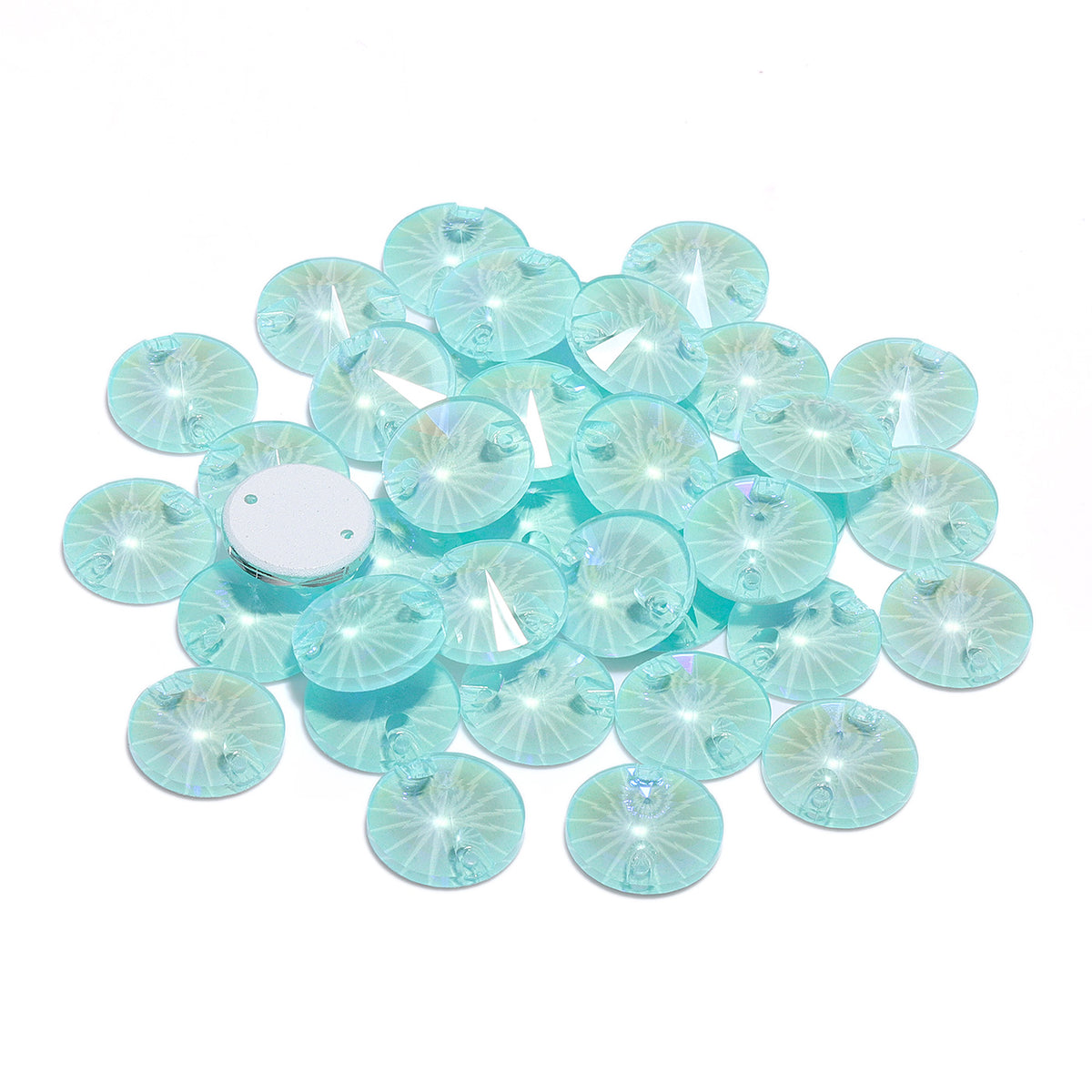 Electric Neon Light Azore Rivoli Shape High Quality Glass Sew-on Rhinestones WholesaleRhinestone