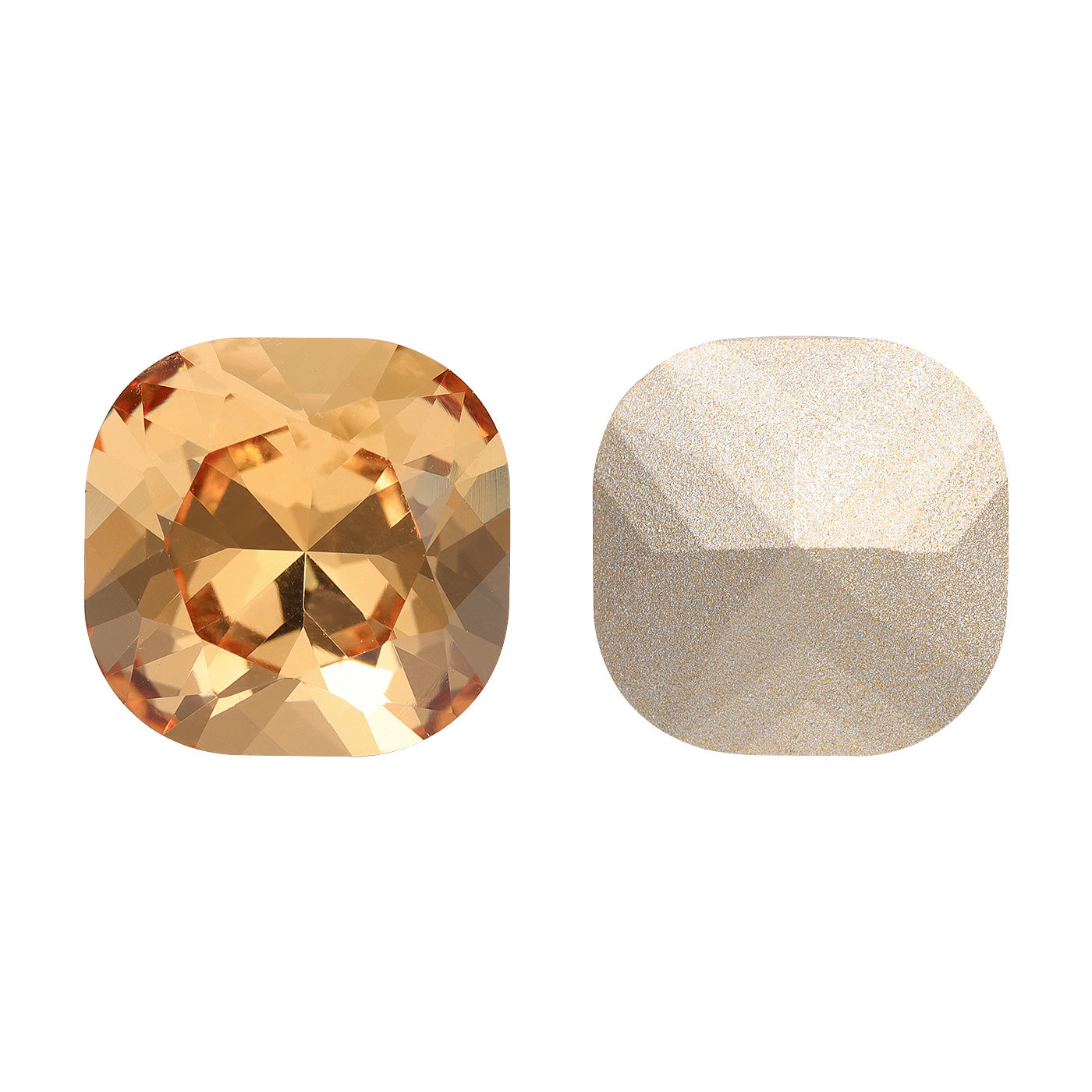 Light Smoked Topaz Cushion Square Shape High Quality Glass Pointed Back Fancy Rhinestones WholesaleRhinestone Main image