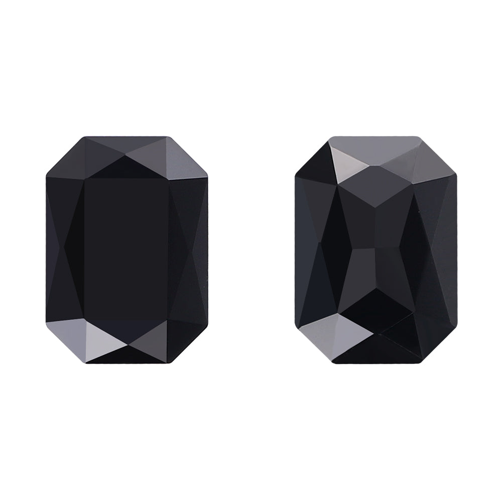 Jet Thin Octagon Shape High Quality Glass Pointed Back Fancy Rhinestones WholesaleRhinestone Main image