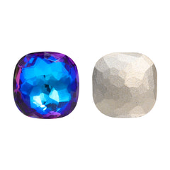 Bermuda Blue Fantasy Cushion Square Shape Glass de alta calidad Rhinestones elegantes
