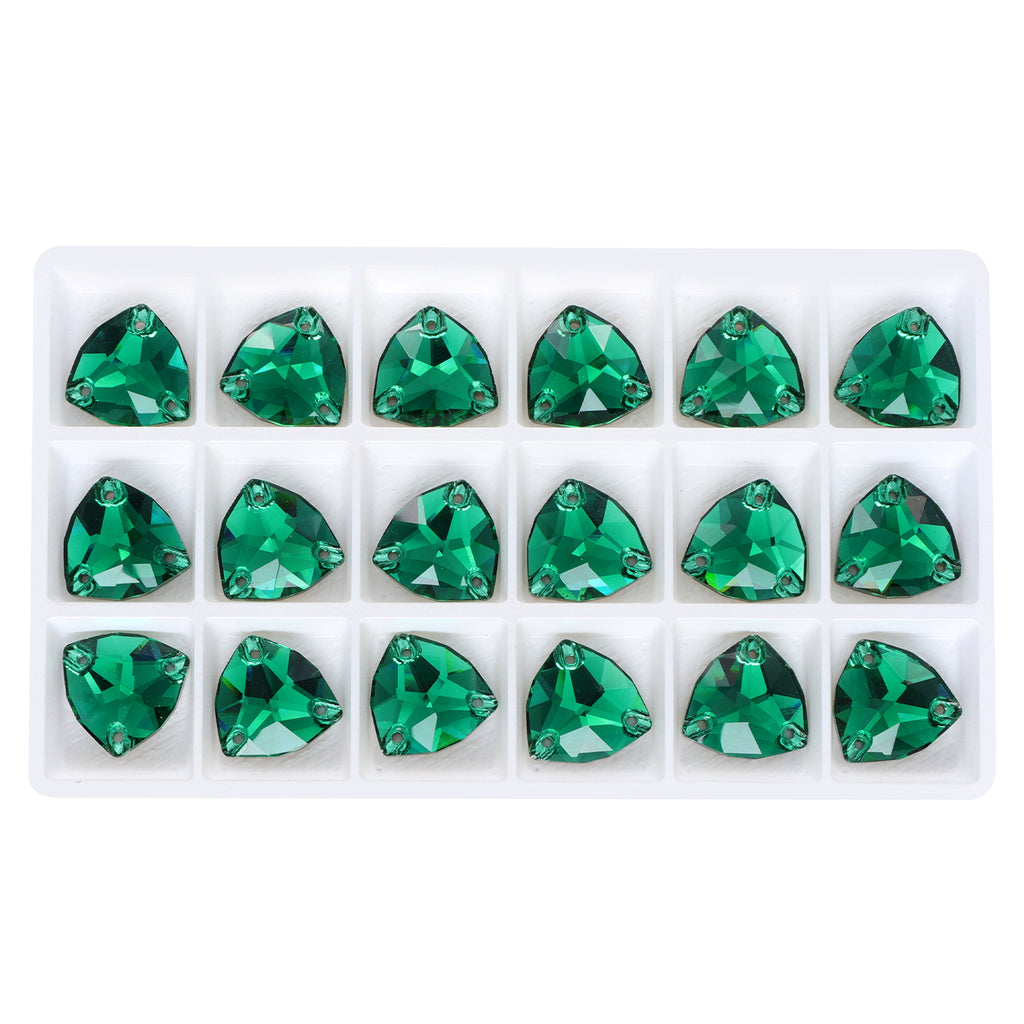 Emerald Trilliant Shape High Quality Glass Sew-on Rhinestones WholesaleRhinestone