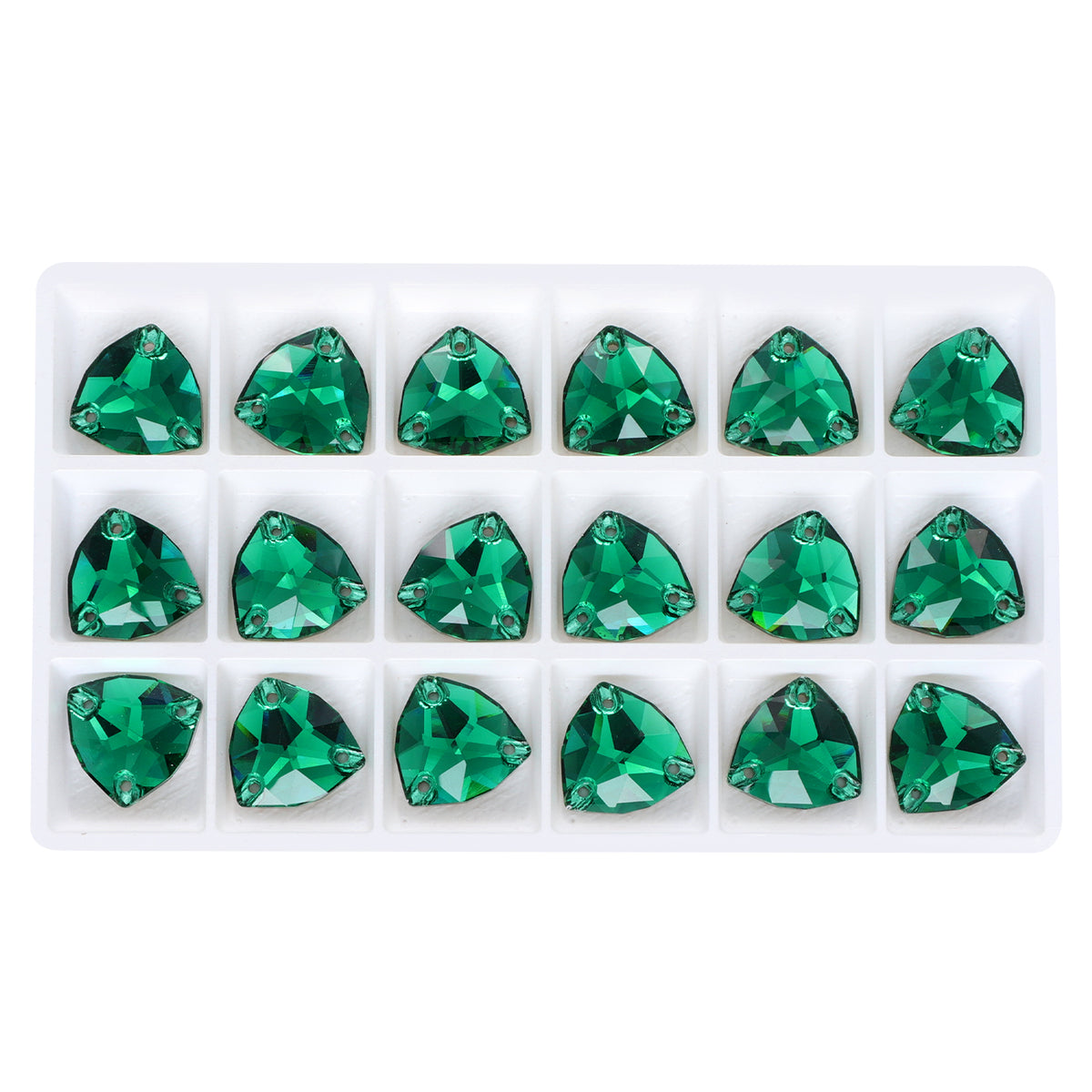 Emerald Trilliant Shape High Quality Glass Sew-on Rhinestones WholesaleRhinestone