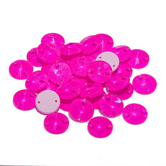 Electric Neon Fuchsia Rivoli Shape High Quality Glass Sew-on Rhinestones