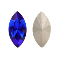 Sapphire Navette Shape High Quality Glass Pointed Back Fancy Rhinestones