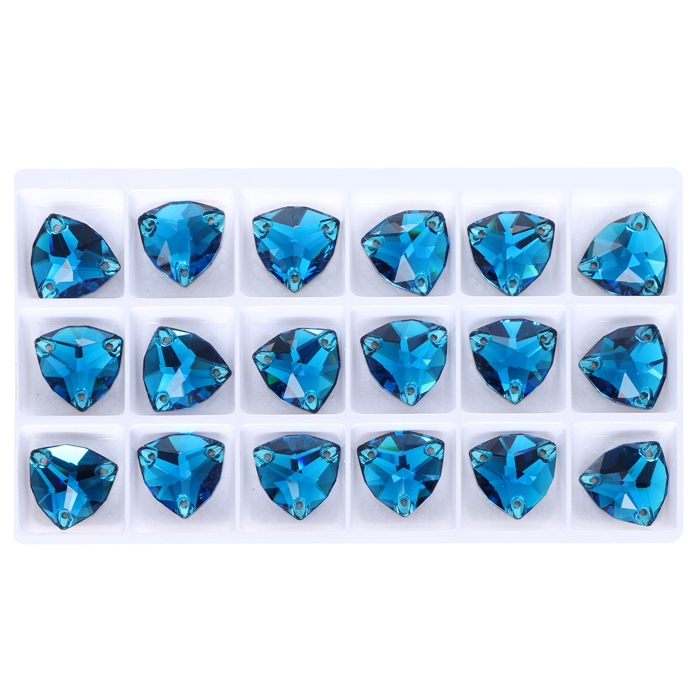Indicolite Trilliant Shape High Quality Glass Sew-on Rhinestones WholesaleRhinestone