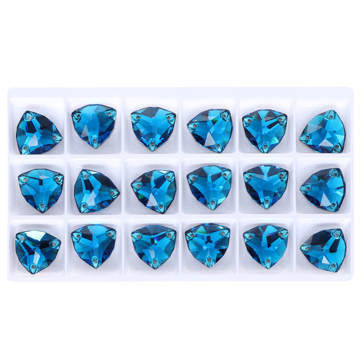 Indicolite Trilliant Shape High Quality Glass Sew-on Rhinestones WholesaleRhinestone