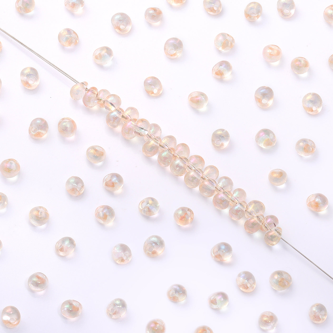 Various Colors Transparent AB Drop Shape Glass Seed Beads
