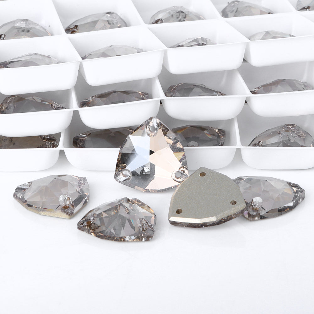 Satin Trilliant Shape High Quality Glass Sew-on Rhinestones WholesaleRhinestone