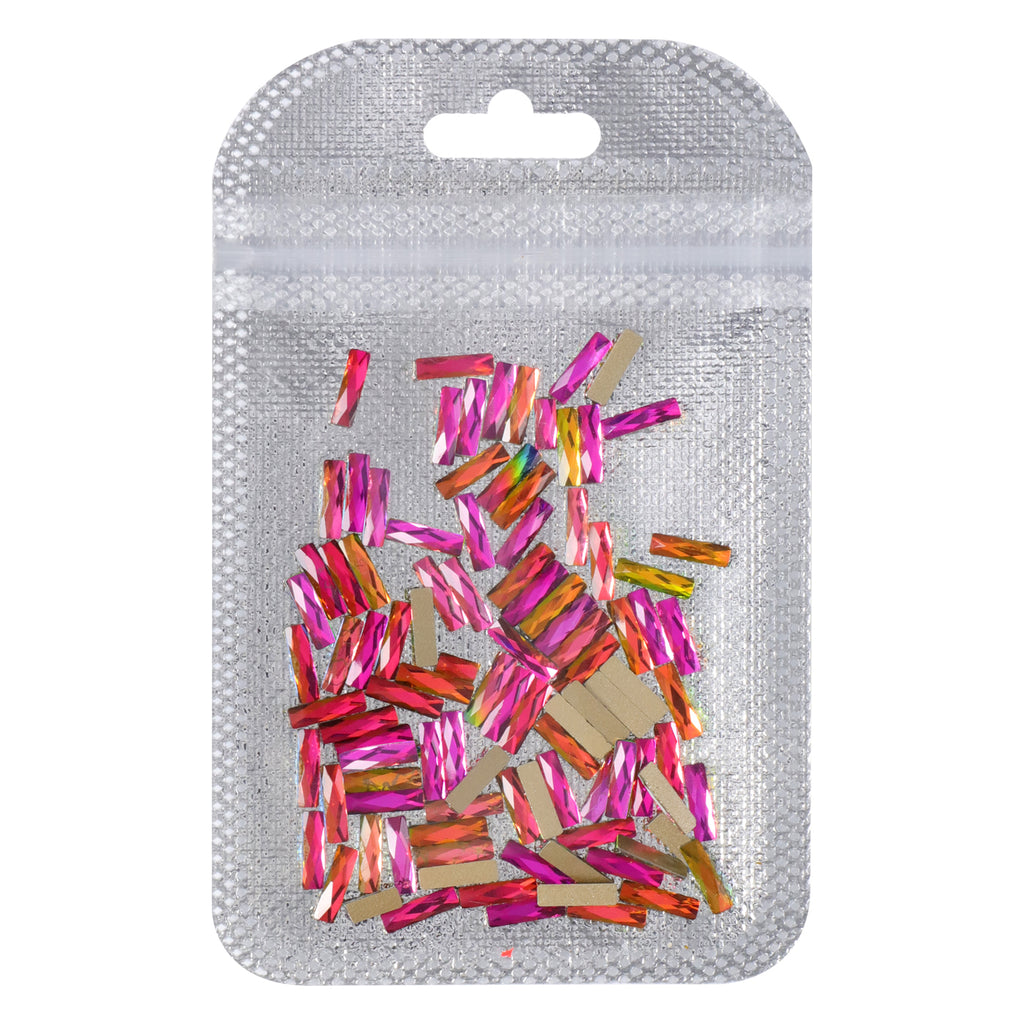 Rectangle Shape Rainbow Flat Back Fancy Rhinestones WholesaleRhinestone