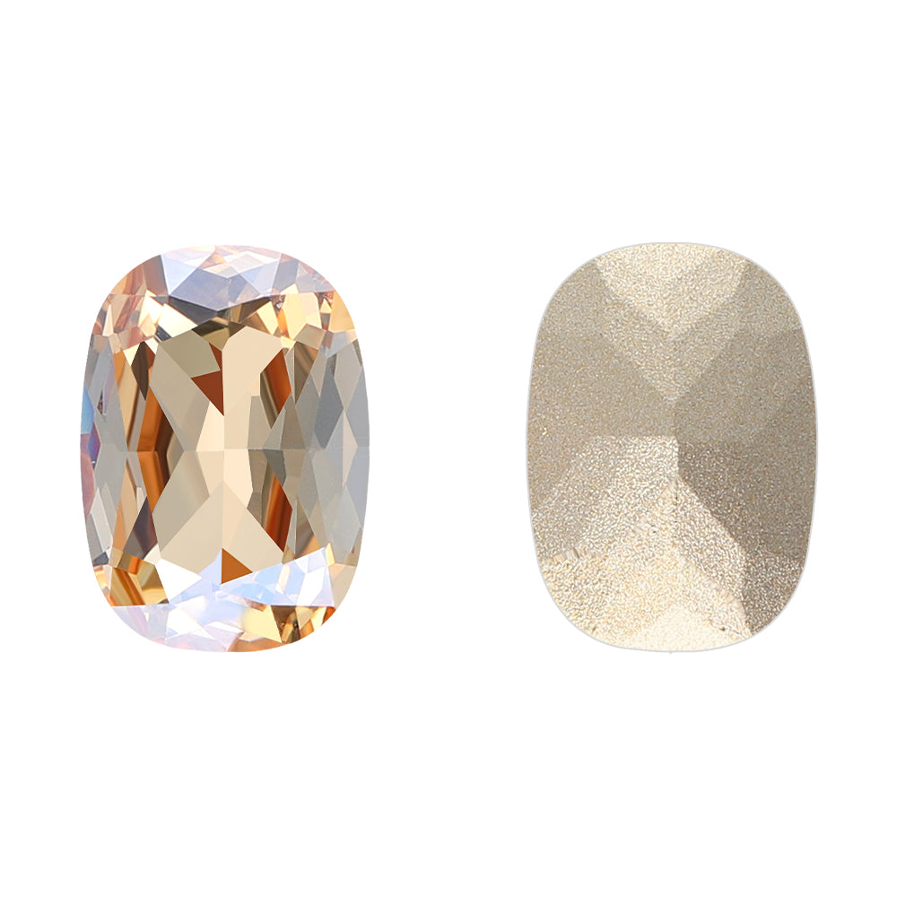 Golden Shadow Cushion Shape High Quality Glass Pointed Back Fancy Rhinestones