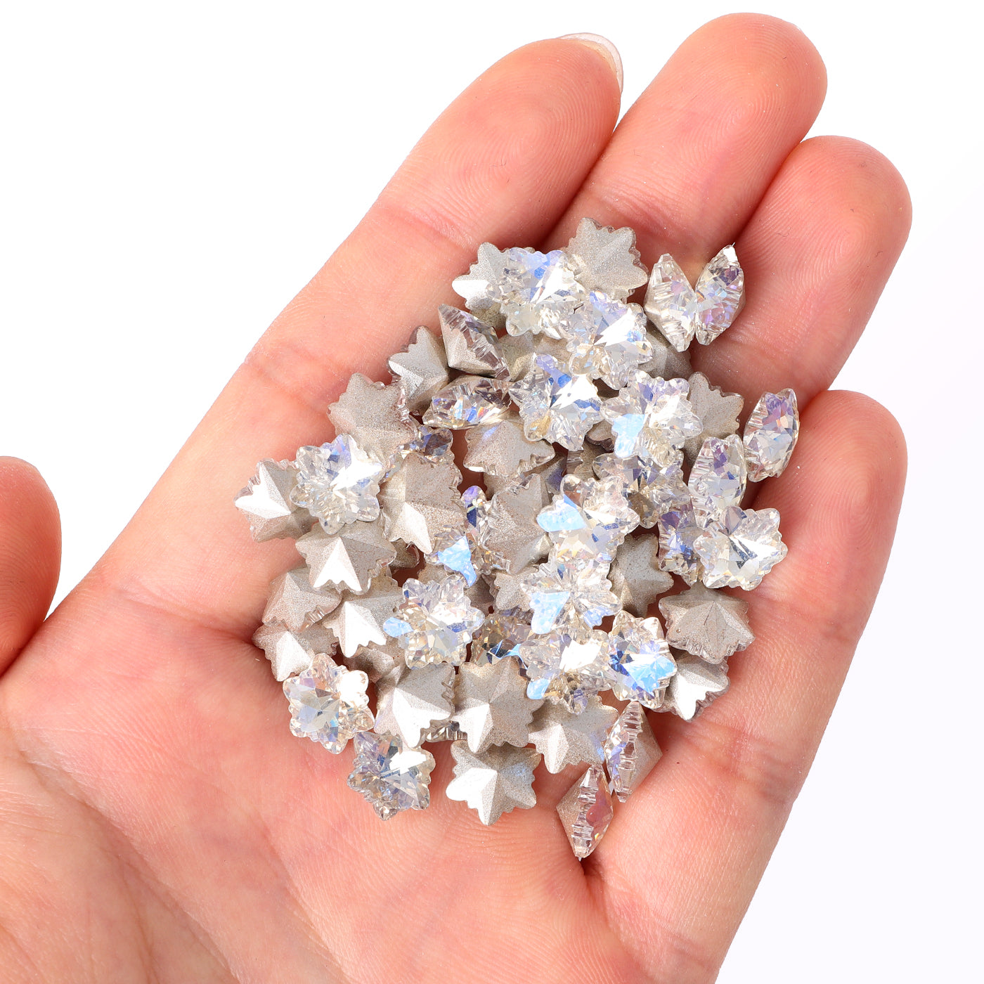 Moonlight Snowflake Shape Glass spiss tilbake fancy rhinestones Secondary image