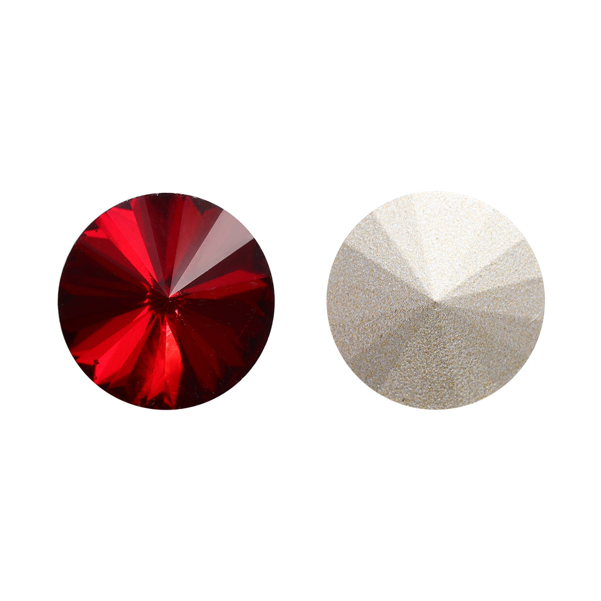 Siam Rivoli Shape High Quality Glass Pointed Back Fancy Rhinestones