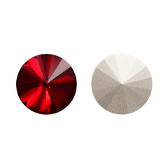 Siam Rivoli Shape High Quality Glass Pointed Back Fancy Rhinestones