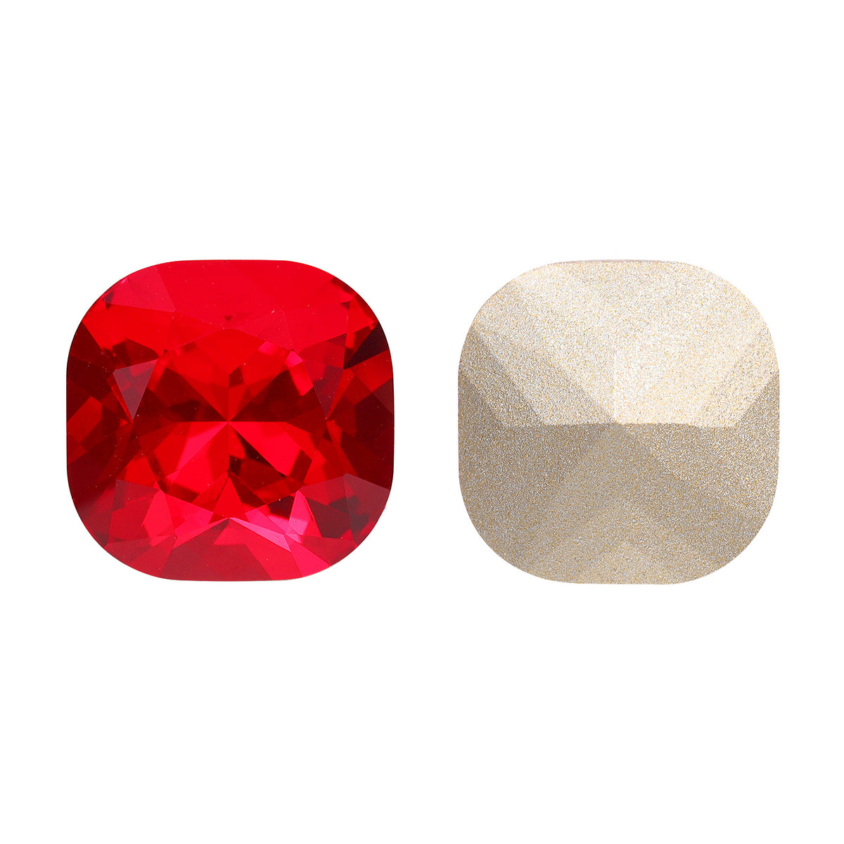 Light Siam Cushion Square Shape High Quality Glass Pointed Back Fancy Rhinestones WholesaleRhinestone Main image