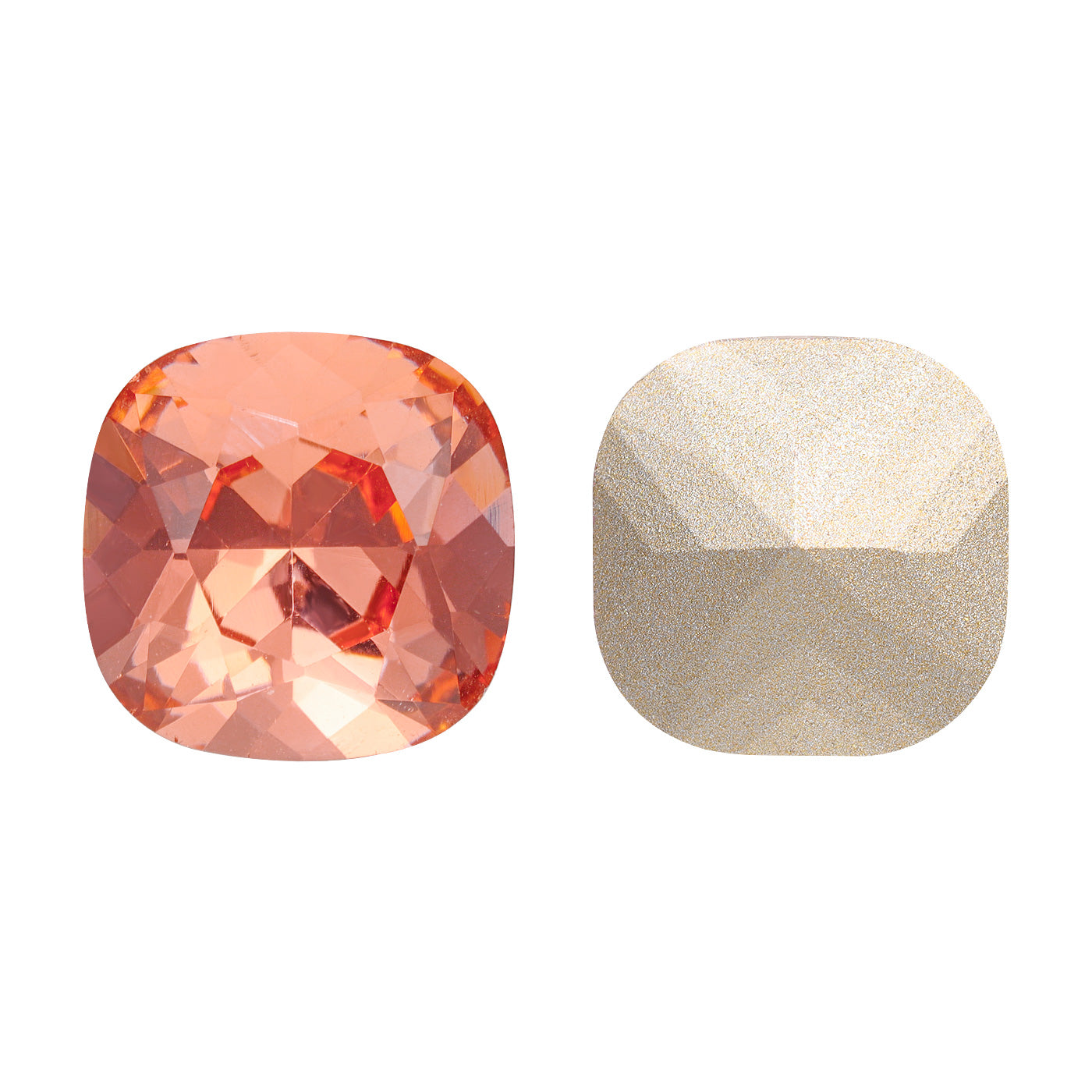 Light Peach Cushion Square Shape High Quality Glass Pointed Back Fancy Rhinestones WholesaleRhinestone Main image