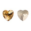 Light Smoked Topaz Heart Shape High Quality Glass Pointed Back Fancy Rhinestones WholesaleRhinestone