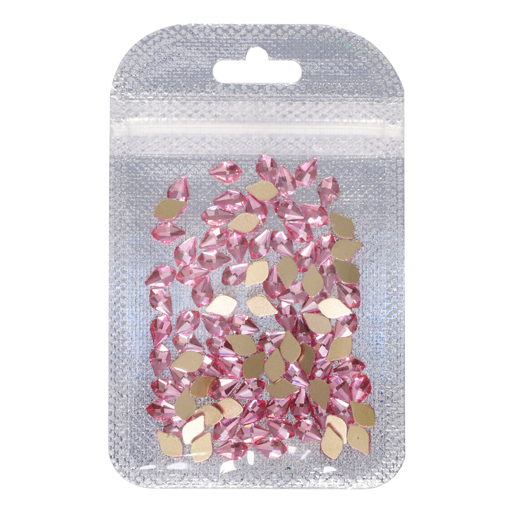 Maple leaves Shape Light Pink Flat Back Fancy Rhinestones WholesaleRhinestone