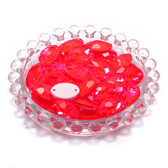 Electric Neon Hyacinth Oval Shape High Quality Glass Sew-on Rhinestones